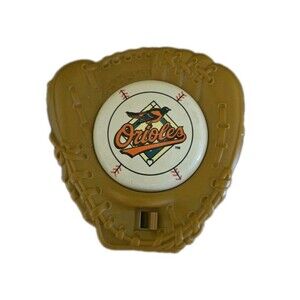 Vintage Baltimore Orioles Baseball Glove Night Light On/Off Switch MLB Maryland
